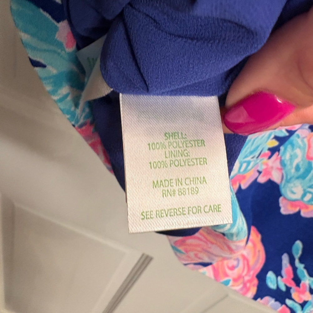 Lily Pulitzer Floral Dress in Blue‎ and Pink S - Picture 11 of 12